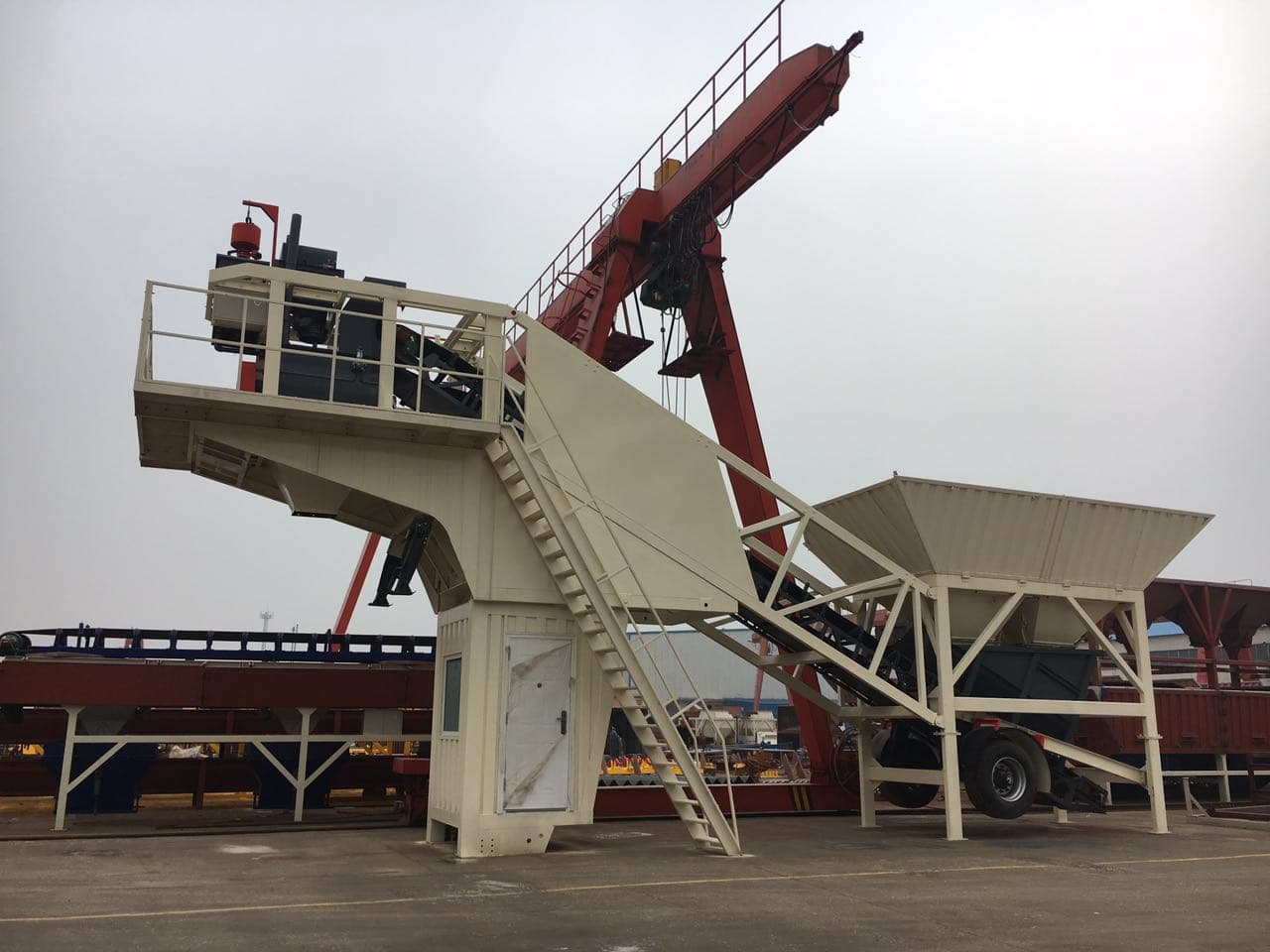 mobile concrete batching plant from 25m3 to 100m3